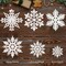 48-Piece Glitter Snowflake Ornaments – 4 White Christmas Hanging Decorations for Tree, Crafting, and Wedding Decor